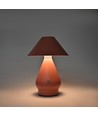 Opladelig LED bordlampe - Pink, Ø16cm, 21,5cm høj, touch dæmpbar, 3i1, IP20 indendørs