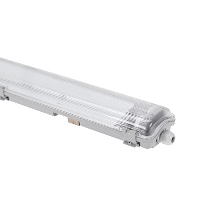 120cm Limea T8 LED armatur, gennemfortrådet - Til 2x 120cm LED rør, IP65 vandtæt
