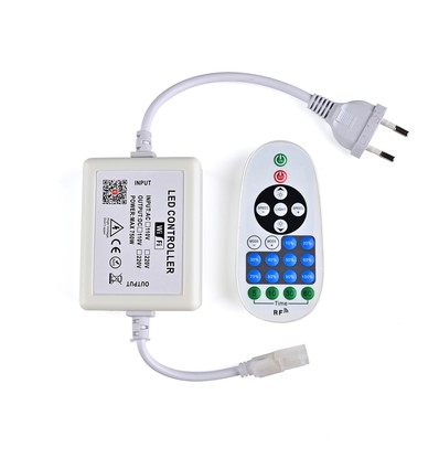230V WiFi Smart Home dæmper - Inkl. endeprop, til 230V (Slim COB), memory funktion, max 50 m