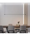 126cm dæmpbar spisebordslampe - Sort, 18W LED, inkl. wireophæng