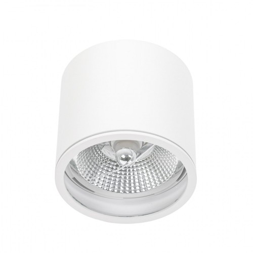 Loftlampe til AR111 GU10 - Hvid, IP65 udendørs, Ø12cm, 11,5cm høj, aluminium, uden lyskilde