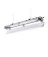 60cm Limea T8 LED armatur, gennemfortrådet - Til 2x 60cm LED rør, IP65 vandtæt