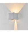 6W CUBIC PRO væglampe - IP65, sølvgrå, sløjfbar, justerbar, firkantet, op/ned, inde / ude, inkl. lyskilde