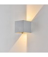 6W CUBIC PRO væglampe - IP65, sølvgrå, sløjfbar, justerbar, firkantet, op/ned, inde / ude, inkl. lyskilde