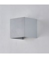 6W CUBIC PRO væglampe - IP65, sølvgrå, sløjfbar, justerbar, firkantet, op/ned, inde / ude, inkl. lyskilde