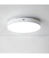 Genopladelig LED loftslampe med sensor - Mikrobølgesensor, Ø20cm, 6W, CCT, Hvid