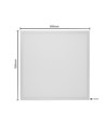 60x60 LED panel 36W + Zigbee driver - Højde:10mm, UGR19, RA92, dæmpbar via Zigbee, hvid kant