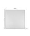 60x60 LED panel 36W + 1-10V driver - Højde:28mm, UGR19, RA93, dæmpbar via 1-10V, hvid kant
