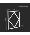 60x60 V-Tac 64W LED panel Diamond-in-Square - 595x595mm, Lifud driver, flicker free, 6500K
