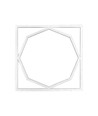 60x60 LED Octagon Borderline panel, 72W - 6500K, Dual Lifud driver, flicker free