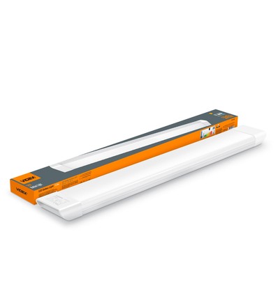 120cm 54W komplet LED armatur - 5000K, hvid, lysskinne
