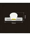 5m 9W/m Lilla/pink Slim COB strip - 230V, IP67 vandtæt, 296 LED, kan klippes for hver 10cm