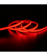 5m 9W/m Rød Slim COB strip - 230V, IP67 vandtæt, 296 LED, kan klippes for hver 10cm