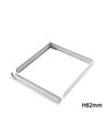 Ramme til 60x60 LED panel - 62mm høj, hurtig skrueløs samlesæt, hvid kant