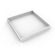 Ramme til 60x60 LED panel - Hurtig samlesæt, plast hjørner, hvid kant, 65mm høj,
