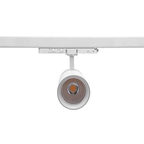 25-30W 3-faset CCT Triac skinnespot - RA92, Justerbar CCT & Watt, Hvid