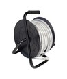 25m rulle 8W/m LED strip - 120 LED pr. meter, IP65, 4000K, 600lm/m, 8mm bredde