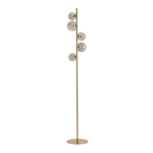 Oliva 5xG9 gulvlampe bronze/røgfarve - 160cm, røgfarvet glas, uden lyskilde