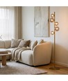 Oliva 5xG9 gulvlampe bronze/røgfarve - 160cm, røgfarvet glas, uden lyskilde