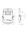 10W LED projektør - 3-i-1 CCT, IP65