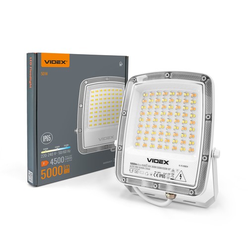 50W LED projektør CCT - IP65, 3 lyskulører, udendørs