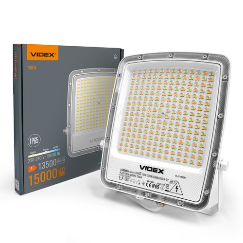 150W LED projektør CCT - IP65, 3 lyskulører, udendørs