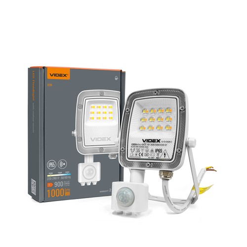 10W LED projektør med sensor - CCT, IP65, PIR bevægelsessensor, arbejdslampe, udendørs
