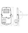 10W LED projektør med sensor - CCT, IP65, PIR bevægelsessensor, arbejdslampe, udendørs
