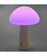 Genopladelig Mushroom LED bordlampe - RGB + 3000K, kold hvid, transportabel