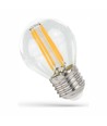 E27 5,5W LED kronepære filament - G45, 300° spredning