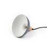 BIRK gråblå Ø24cm pendel - E27 fatning, 2m ledning, Metal / Træ