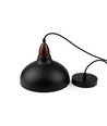 BIRK Sort Ø19cm pendel - E27 fatning, 2m ledning, Metal / Træ