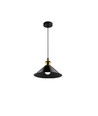 MOKKA Sort Ø22cm pendel/cafe-pendel - E27 fatning, 2m ledning, Sort/messing