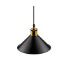MOKKA Sort Ø22cm pendel/cafe-pendel - E27 fatning, 2m ledning, Sort/messing