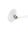 MOKKA Hvid Ø22cm pendel/cafe-pendel - E27 fatning, 2m ledning, Hvid/messing