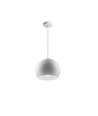 GLOBE Hvid Ø20cm pendel - E27 fatning, 2m ledning, Metal