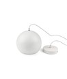 GLOBE Hvid Ø20cm pendel - E27 fatning, 2m ledning, Metal