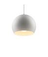 GLOBE Hvid Ø20cm pendel - E27 fatning, 2m ledning, Metal