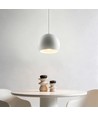 GLOBE Hvid Ø20cm pendel - E27 fatning, 2m ledning, Metal