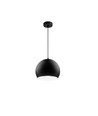 GLOBE Sort Ø20cm pendel - E27 fatning, 2m ledning, Metal