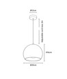 GLOBE Sort Ø20cm pendel - E27 fatning, 2m ledning, Metal
