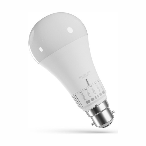 B22 13W LED pære - 5CCT, GLS, 5 lyskulører i én pære