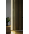 240cm LED Akustikpanel-sæt, sort - 2 stk. Enkeltfarvet LED strips (240cm) m. 78W strømforsyning - WiFi eller RF