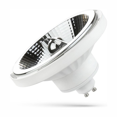 10W GU10 AR111 LED spot - 20° spredning, 5 års garanti, hvid