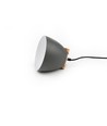HOLM Grå Ø16cm pendel - E27 fatning, 2m ledning, Metal / Træ