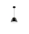 HOLM Sort Ø16cm pendel - E27 fatning, 2m ledning, Metal / Træ