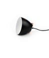 HOLM Sort Ø16cm pendel - E27 fatning, 2m ledning, Metal / Træ
