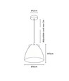 HOLM Sort Ø16cm pendel - E27 fatning, 2m ledning, Metal / Træ