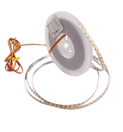 10m 9W/m CCT LED strip RA95 - 24V DC, 400 LED pr. meter, 8mm bred, 2m kabel