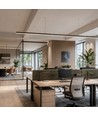 150cm Kontorlampe, Justerbar Watt og CCT - 3 lyskulører, 30W/40W/50W, UGR19, 5 års garanti